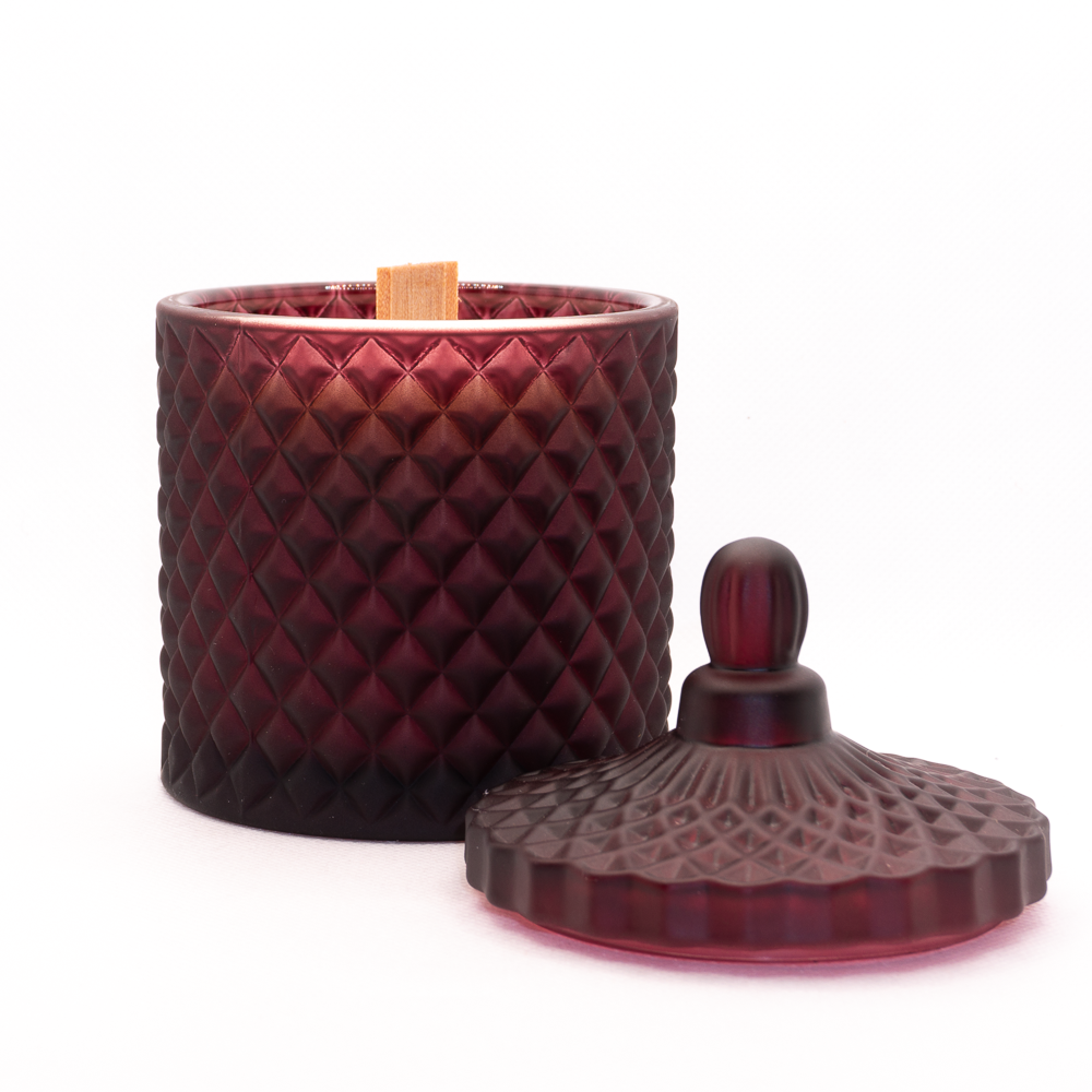 Burgundy Soy Candle Limited Edition Geo