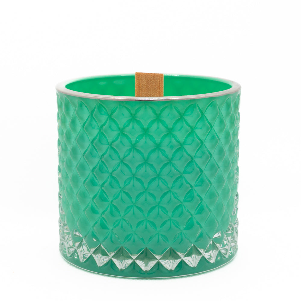 Teal Soy Geo Candle