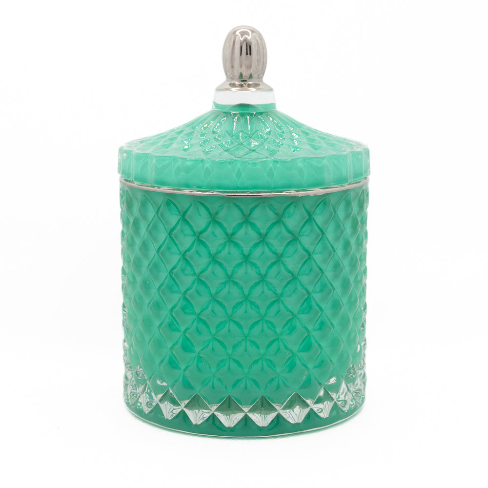 Teal Soy Geo Candle