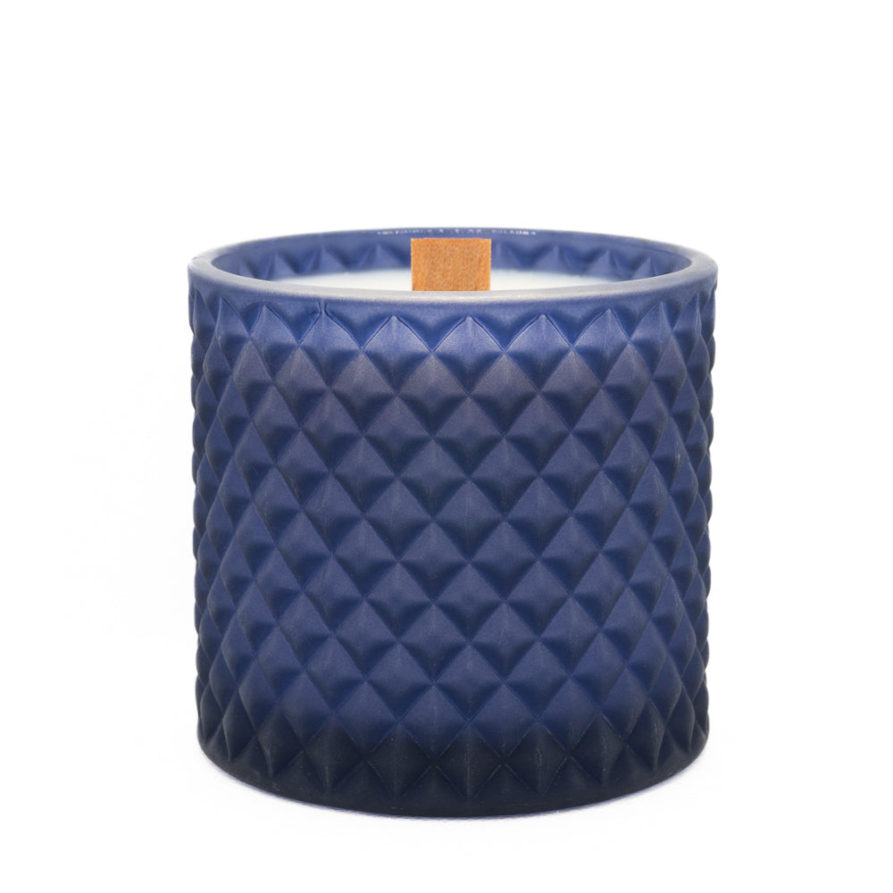 Matt Blue Soy Geo Candle