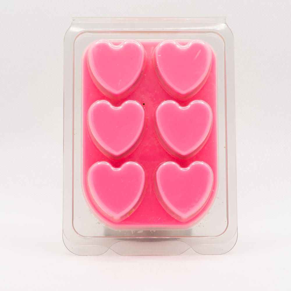 Bright Pink Soy Wax Heart Melt