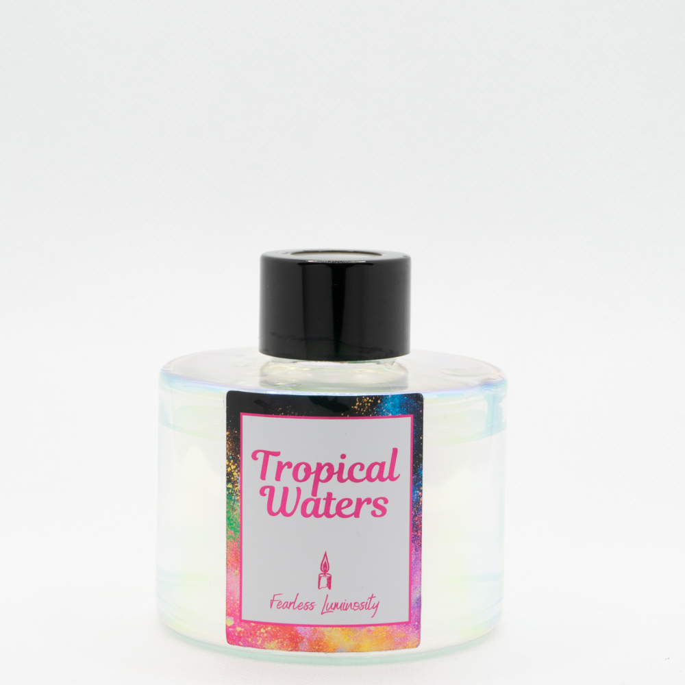 Pearlescent Tropical Water Diffuser, with black lid