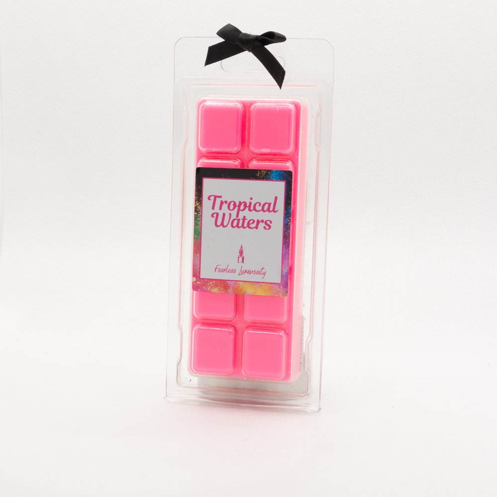 Pink Tropical Waters soy wax melts and black bow