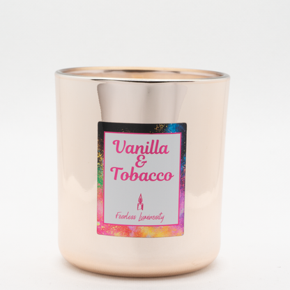 Vanilla & Tobacco Candle Cooper colour, cotton wick