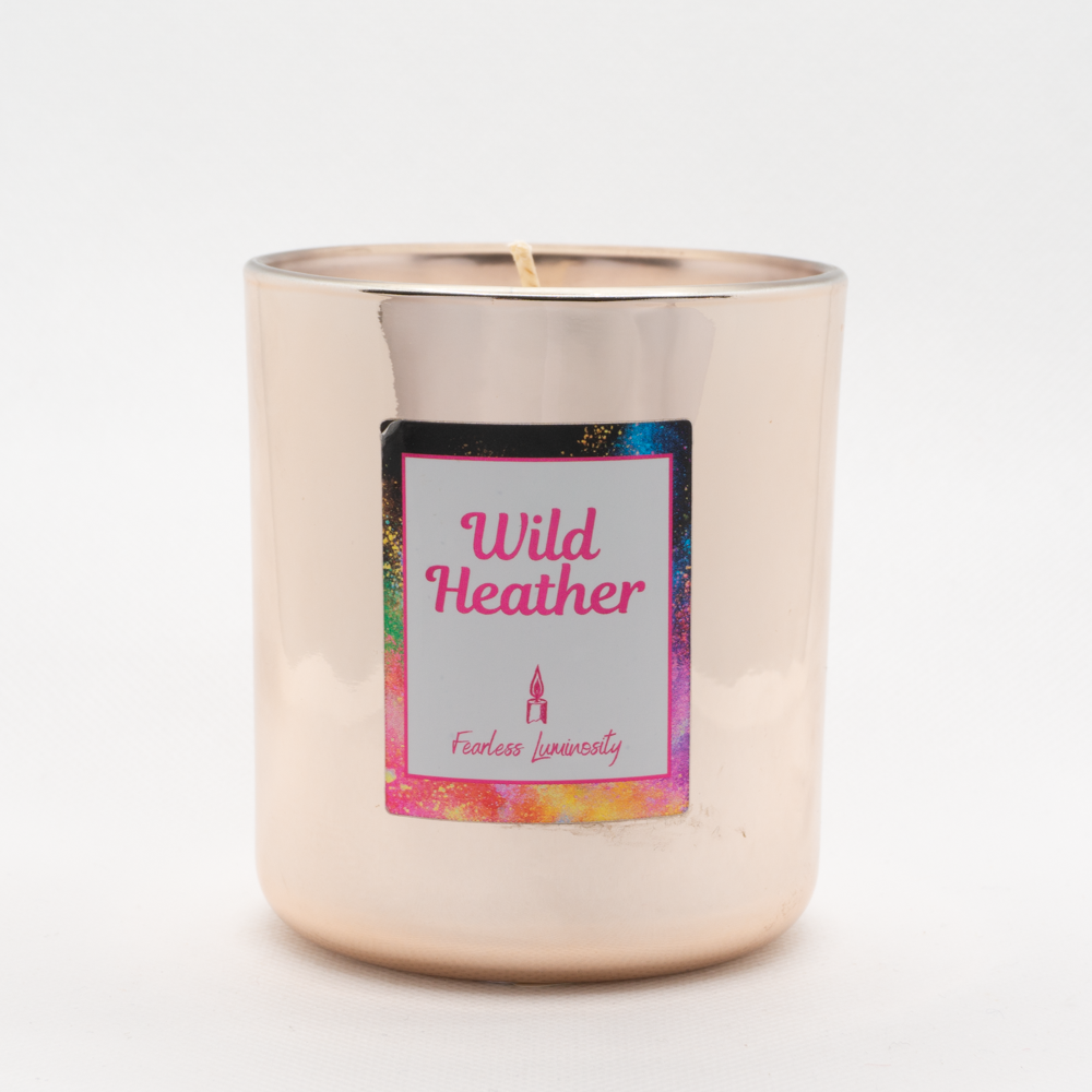 Wild Heather Copper Candle, Soy vegan and cotton wick. 